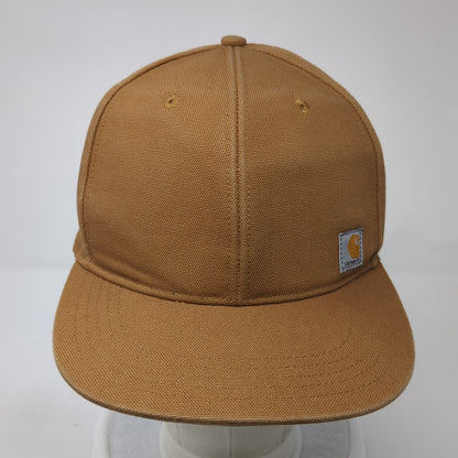 Carhartt Patch Snapback Hat Brown One Size Adjustable Solid 6 Panel