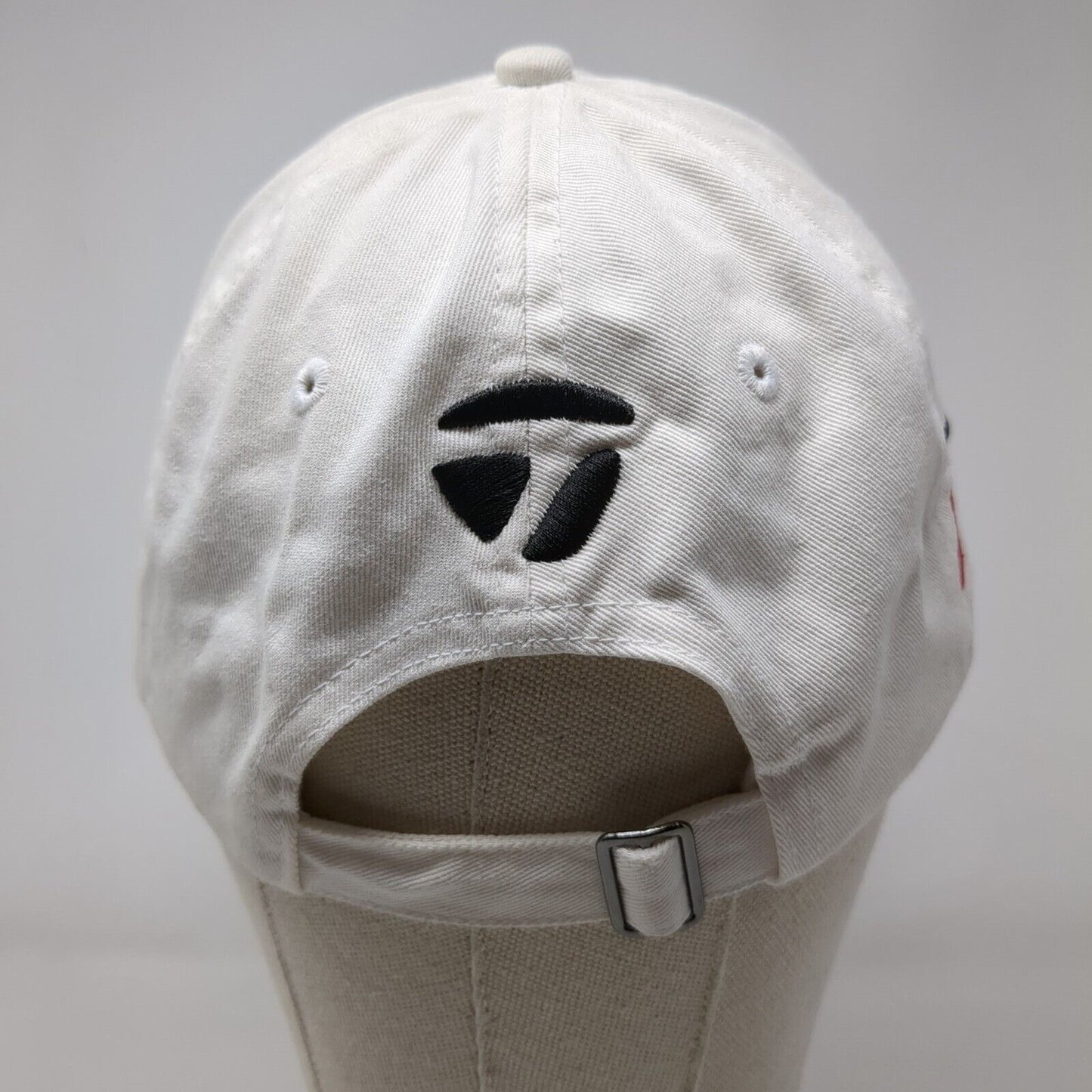 TaylorMade R7 Slideback Hat White One Size Adjustable Embroidered