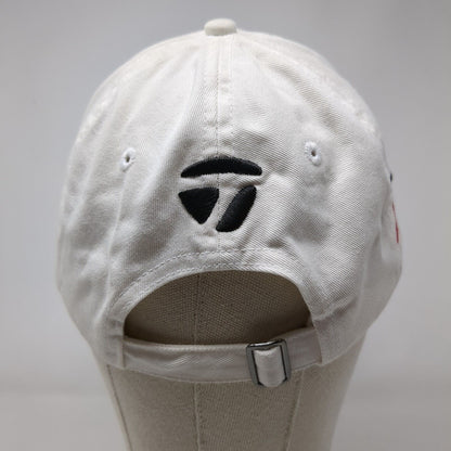 TaylorMade R7 Slideback Hat White One Size Adjustable Embroidered