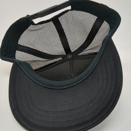 Vans Trucker Hat Black One Size Off The Wall Skateboard Patch Mesh Snapback Foam