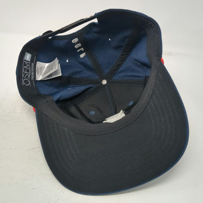 Adidas 5 Panel Blue One Size Hat Blackwolf Run Golf Rope Snapback Performance