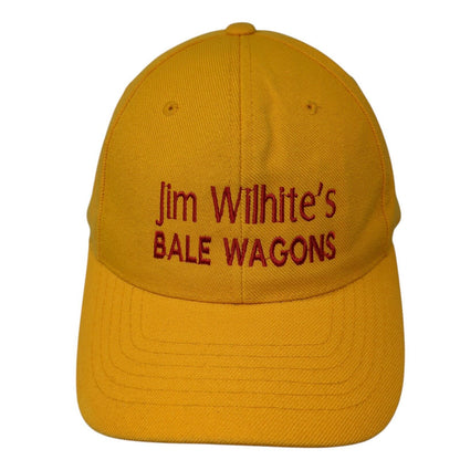 Jim Wilhite's Bale Wagons Snapback Hat Yellow One Size Embroidered
