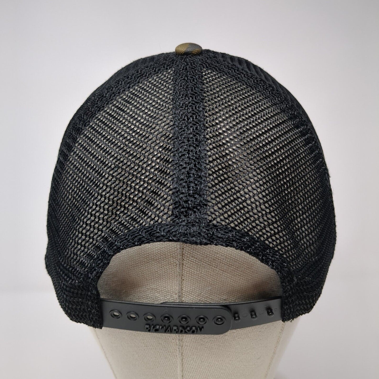 Rescued Snapback Trucker Hat Camouflage M/L Adjustable Mesh Back Richardson