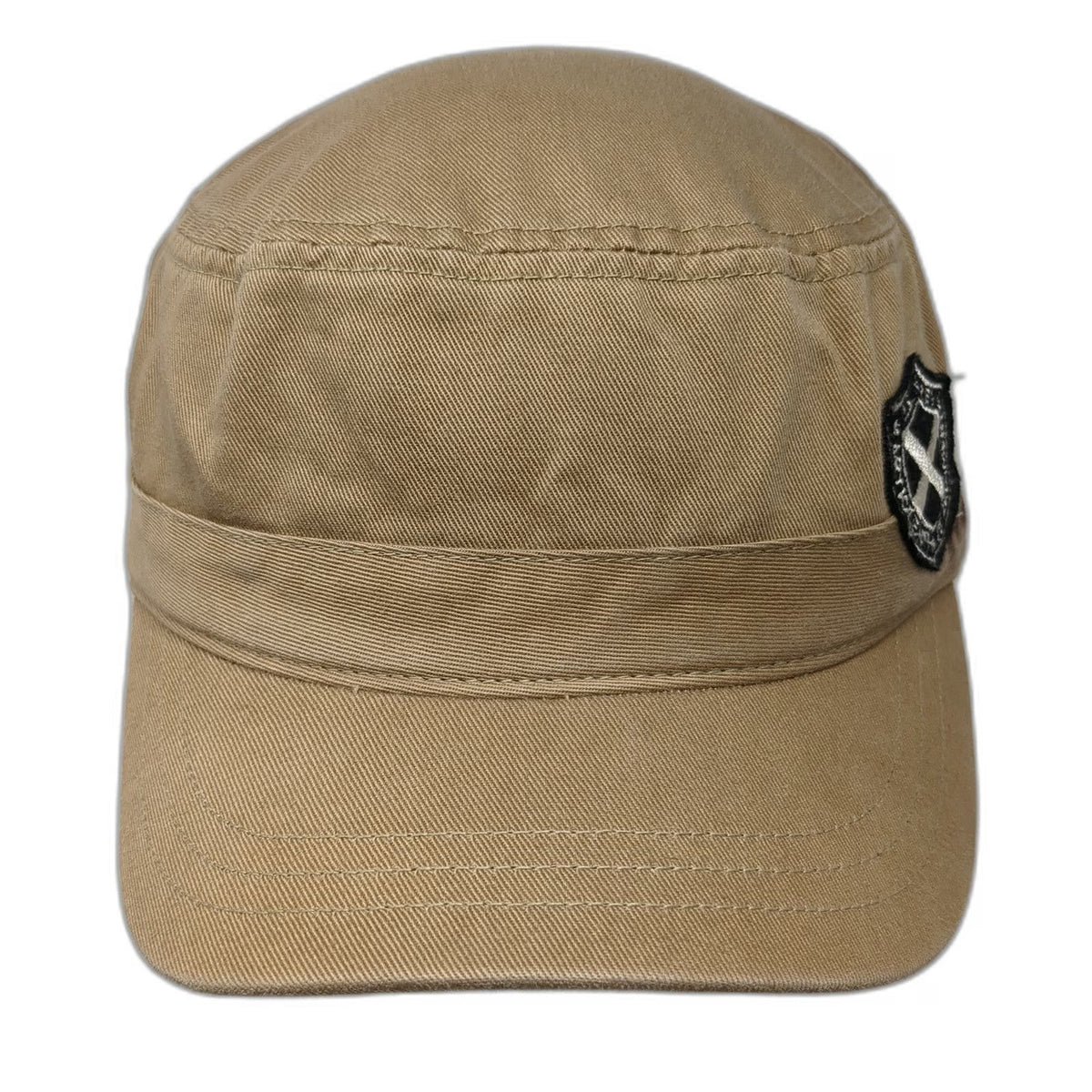Old Navy Army Cap Brown XL Cotton Side Patch Shield Logo Regiment Military Hat