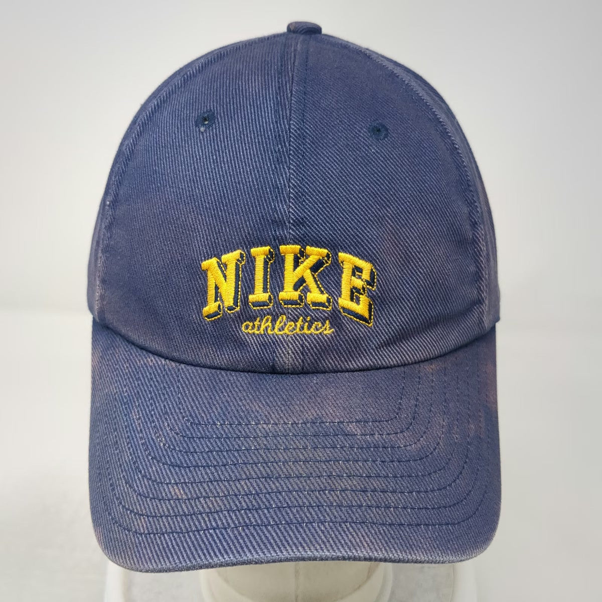 Nike Baseball Cap Blue One Size Athletics Logo Embroidered Slideback Cotton Hat