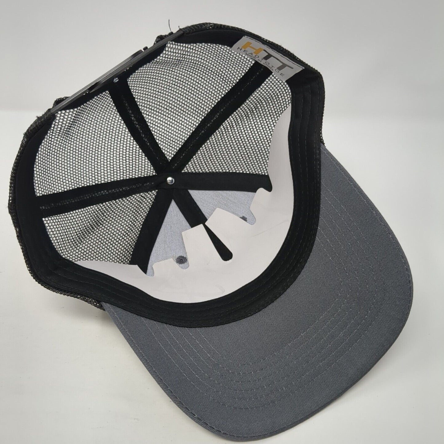 Snickers Snapback Mesh Back Trucker Hat Gray One Size 6 Panel Adjustable