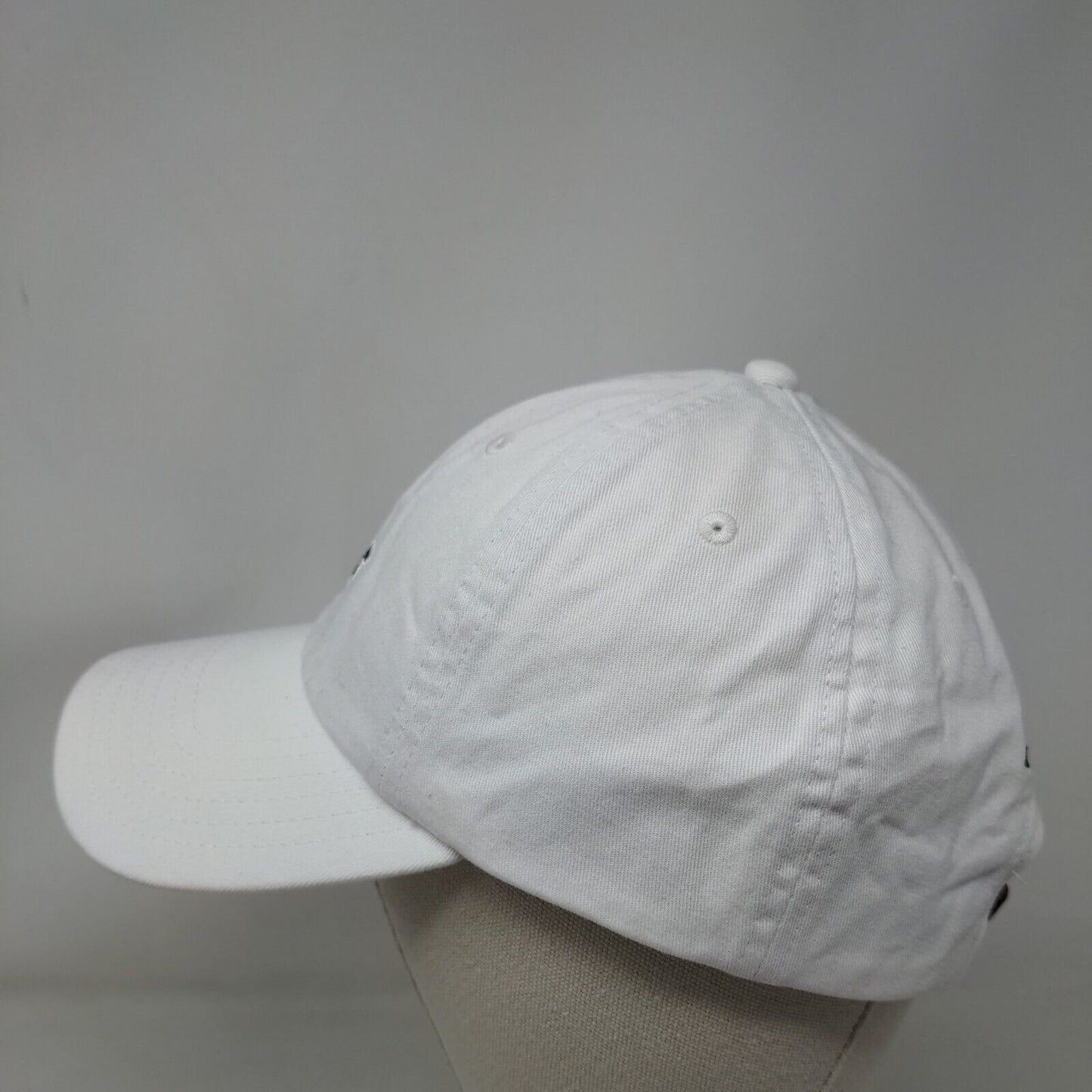 Vineyard Vines Whale Logo Slideback Hat White One Size Leather Strap