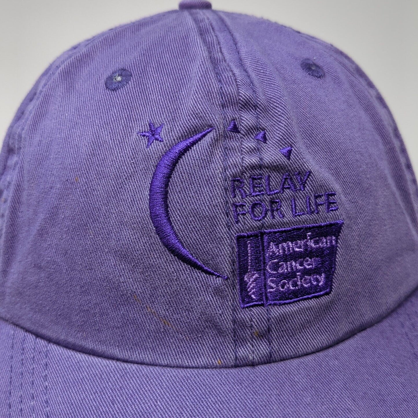 Relay For Life American Cancer Society Slideback Hat Purple One Size Adjustable