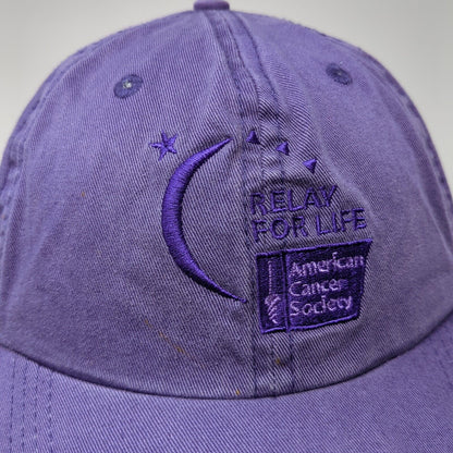 Relay For Life American Cancer Society Slideback Hat Purple One Size Adjustable