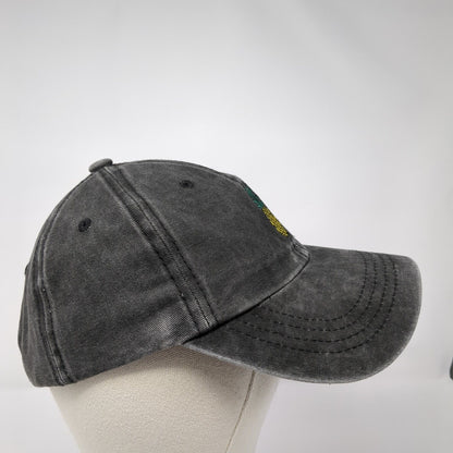 Pineapple Slideback Hat Gray One Size Solid Embroidered Adjustable