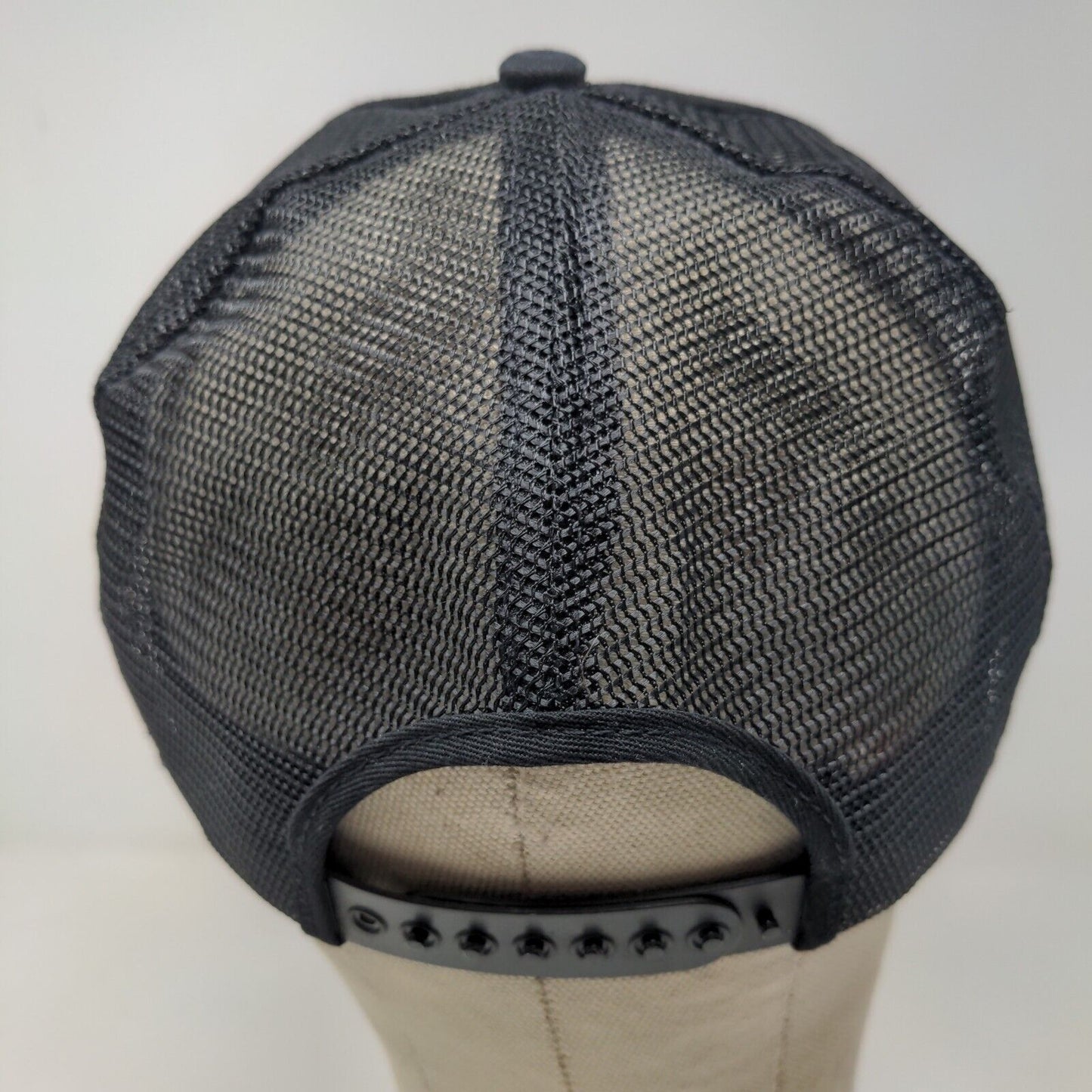 Innovative Products Mens Snapback Mesh Back Hat Black OSFA Vintage Bass Logo USA