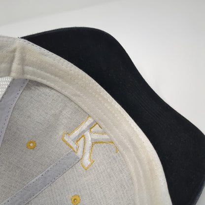 Kuna Strapback Trucker Hat Black One Size Adjustable Embroidered Mesh Back