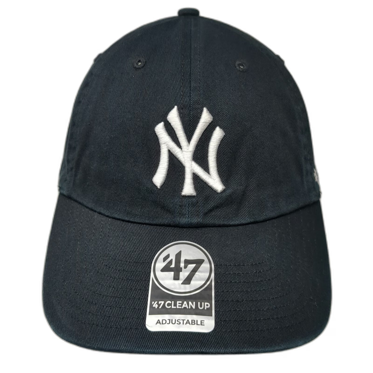 '47 Baseball Cap New York Yankees MLB Black One Size Hat Strapback Logo Cotton