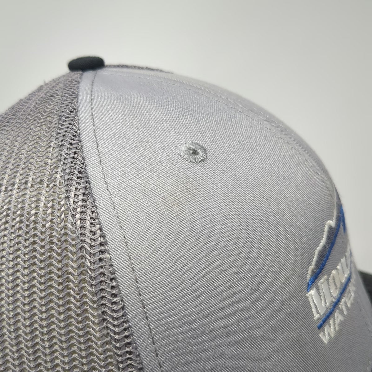 Richardson Trucker Hat Gray One Size Mountain Waterworks Mesh Snapback Logo