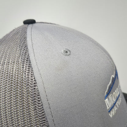 Richardson Trucker Hat Gray One Size Mountain Waterworks Mesh Snapback Logo