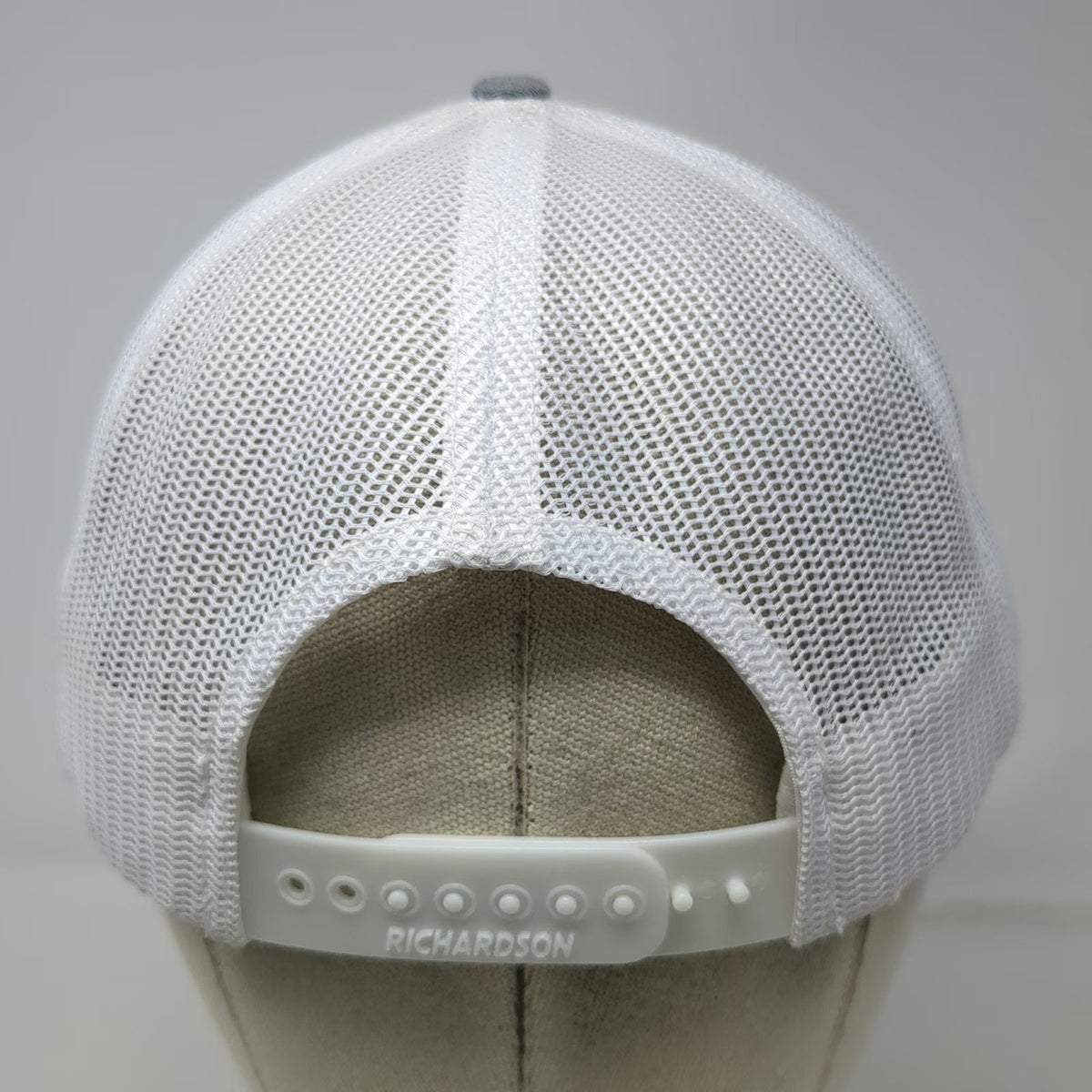 Richardson Venture Mountain Logo Trucker Hat Gray One Size Mesh Snapback 112