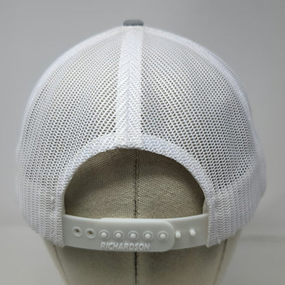 Richardson Venture Mountain Logo Trucker Hat Gray One Size Mesh Snapback 112