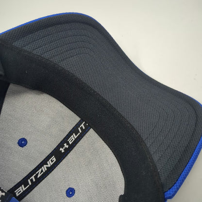 Under Armour Baseball Cap Blue M Fitted Logo Stretch Fit Blitzing Athletic Hat