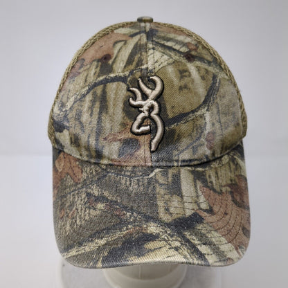Browning Strapback Mesh Back Hat Camouflage OSFA Embroidered Hunting