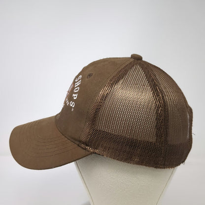 Bass Pro Shops Trucker Hat Brown One Size Mesh Back Fishing Logo Shield Snapback