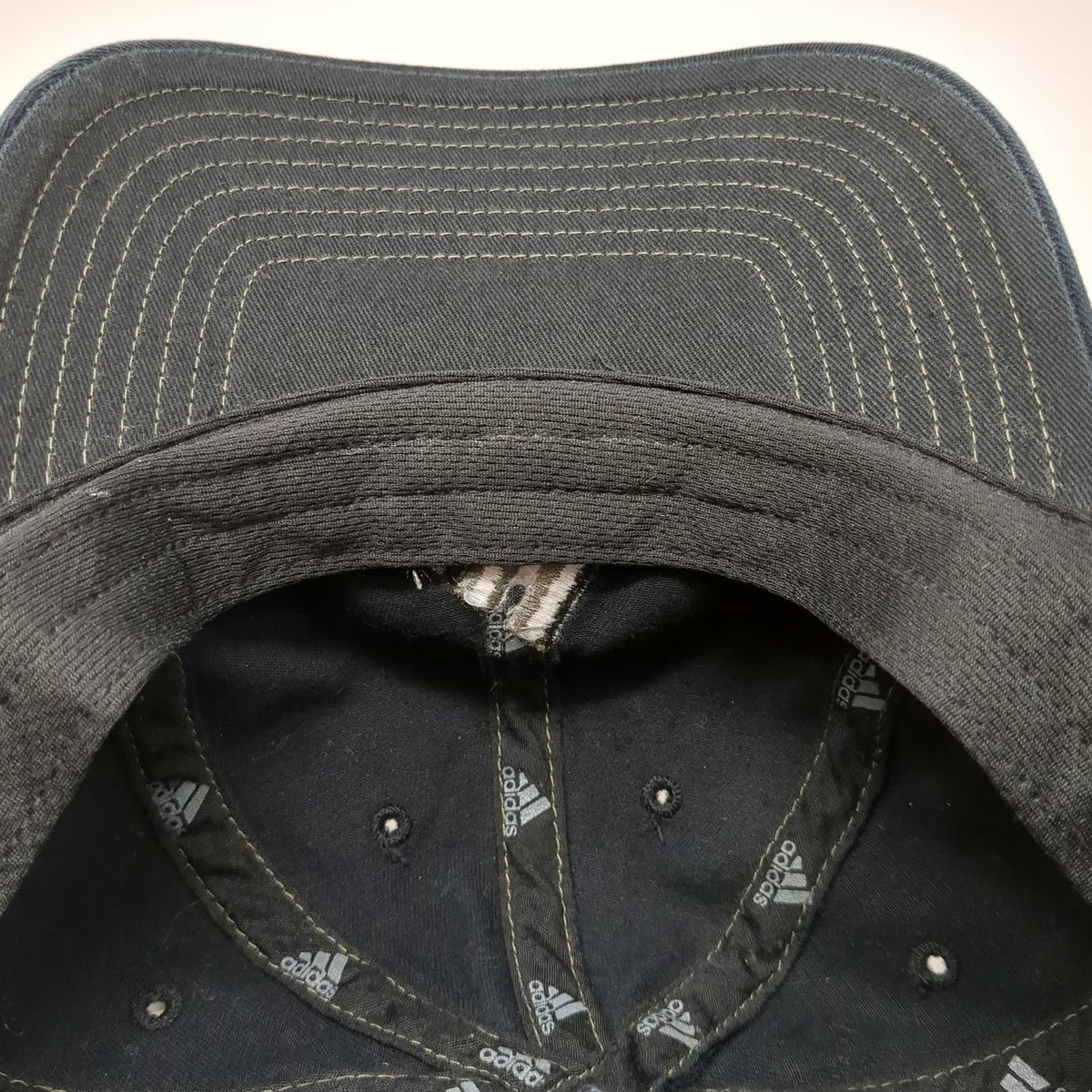 Adidas Baseball Cap Black One Size Slideback Contrast Stitching Embroidered Hat