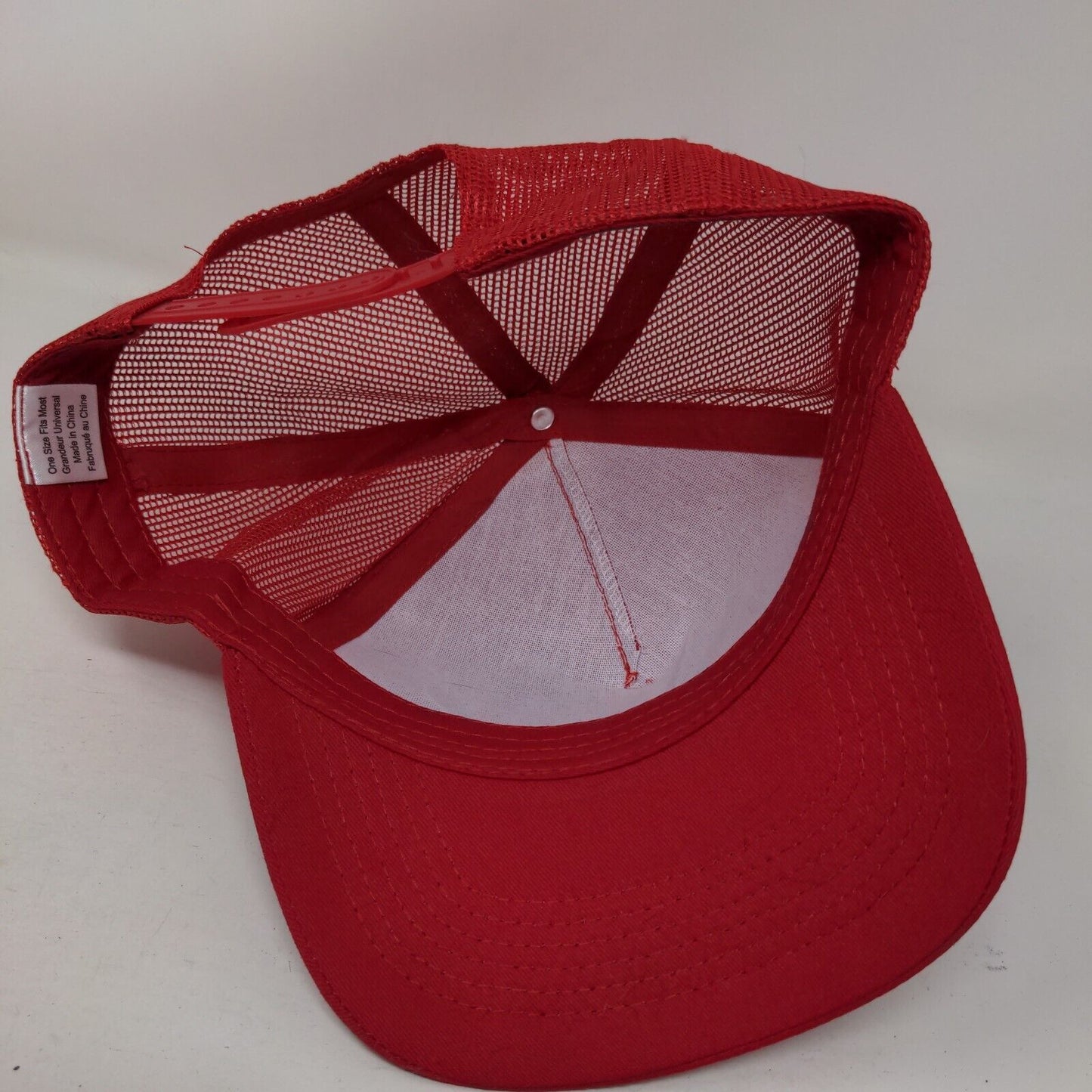 Bass Pro Shops Snapback Trucker Hat Red OSFM Mesh Back 5 Panel Gone Fishing