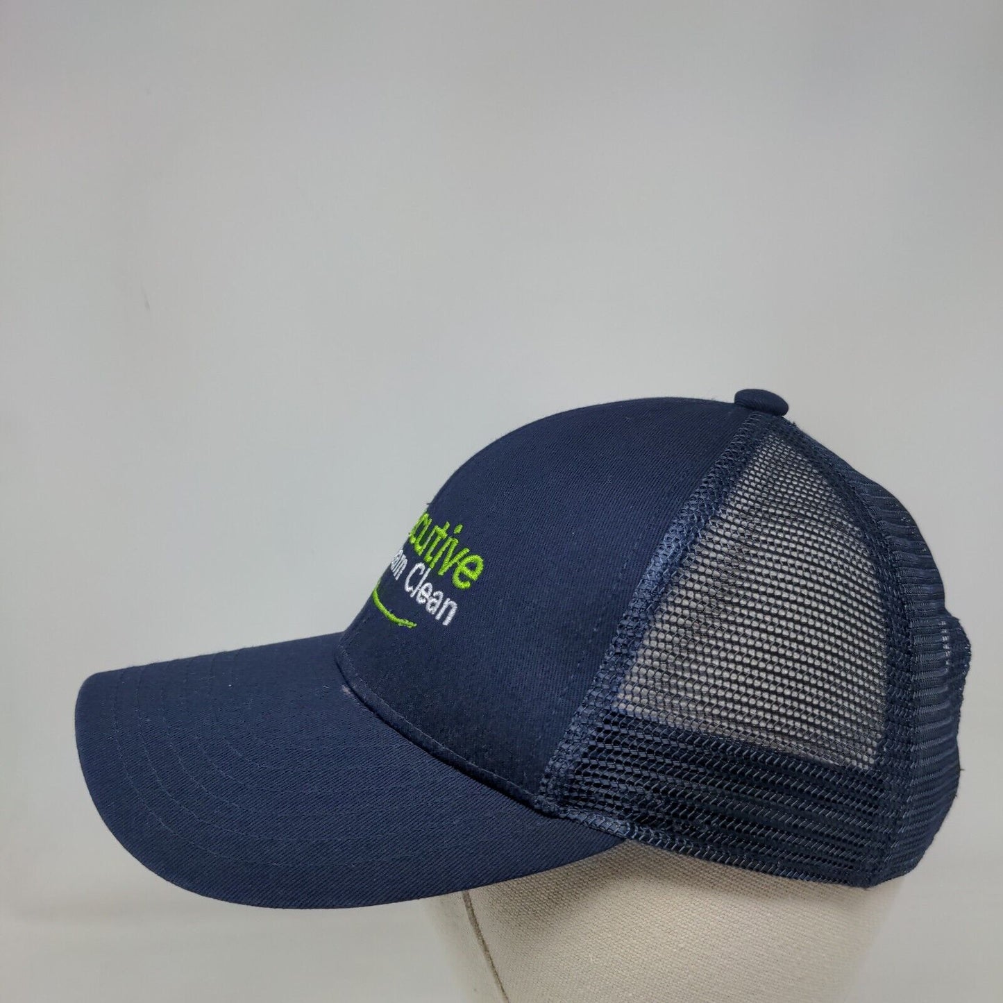 Executive Steam Clean Strapback Trucker Hat Blue One Size Mesh Back