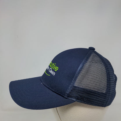 Executive Steam Clean Strapback Trucker Hat Blue One Size Mesh Back