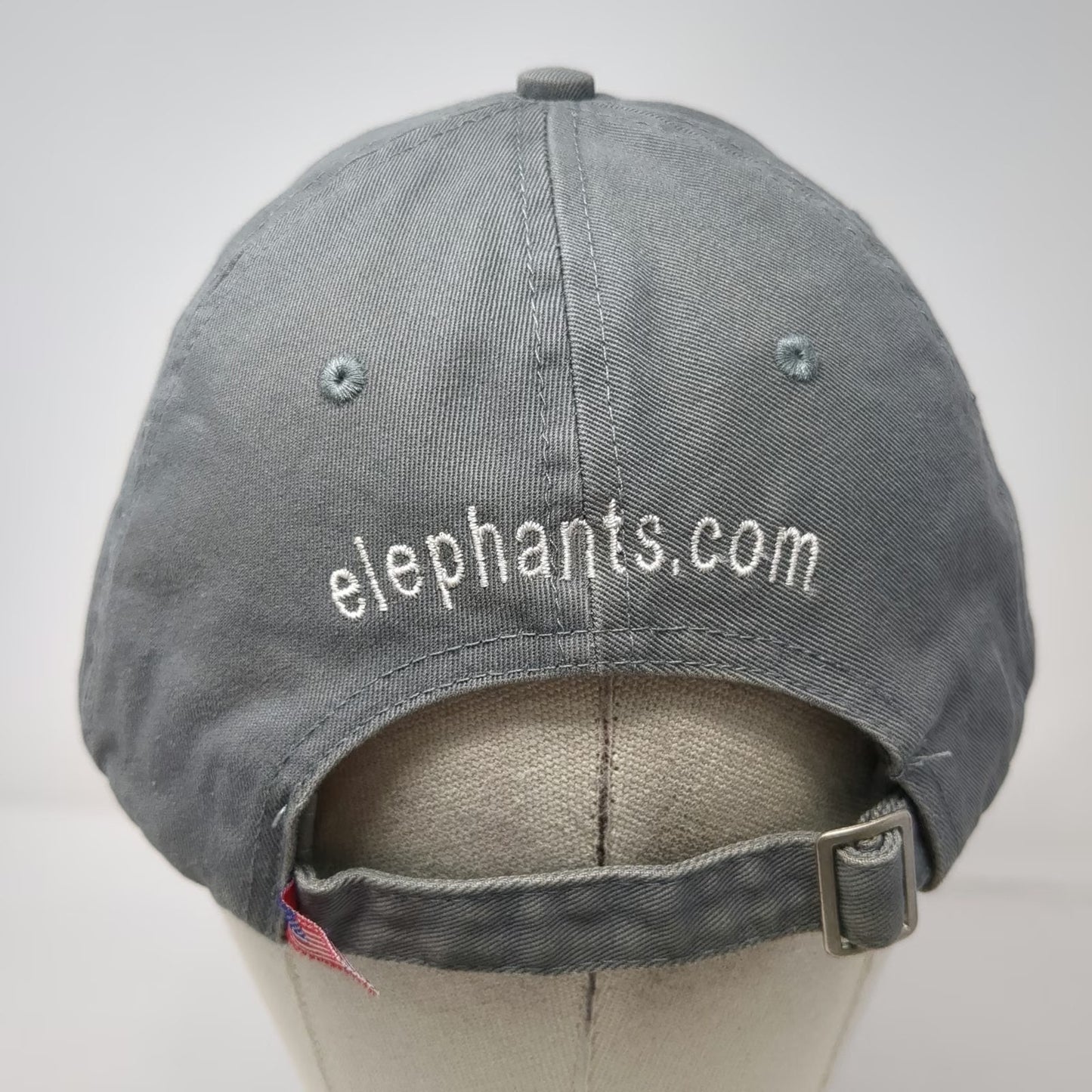Bayside Baseball Cap Gray One Size The Elephant Sanctuary Tennessee Hat USA Made