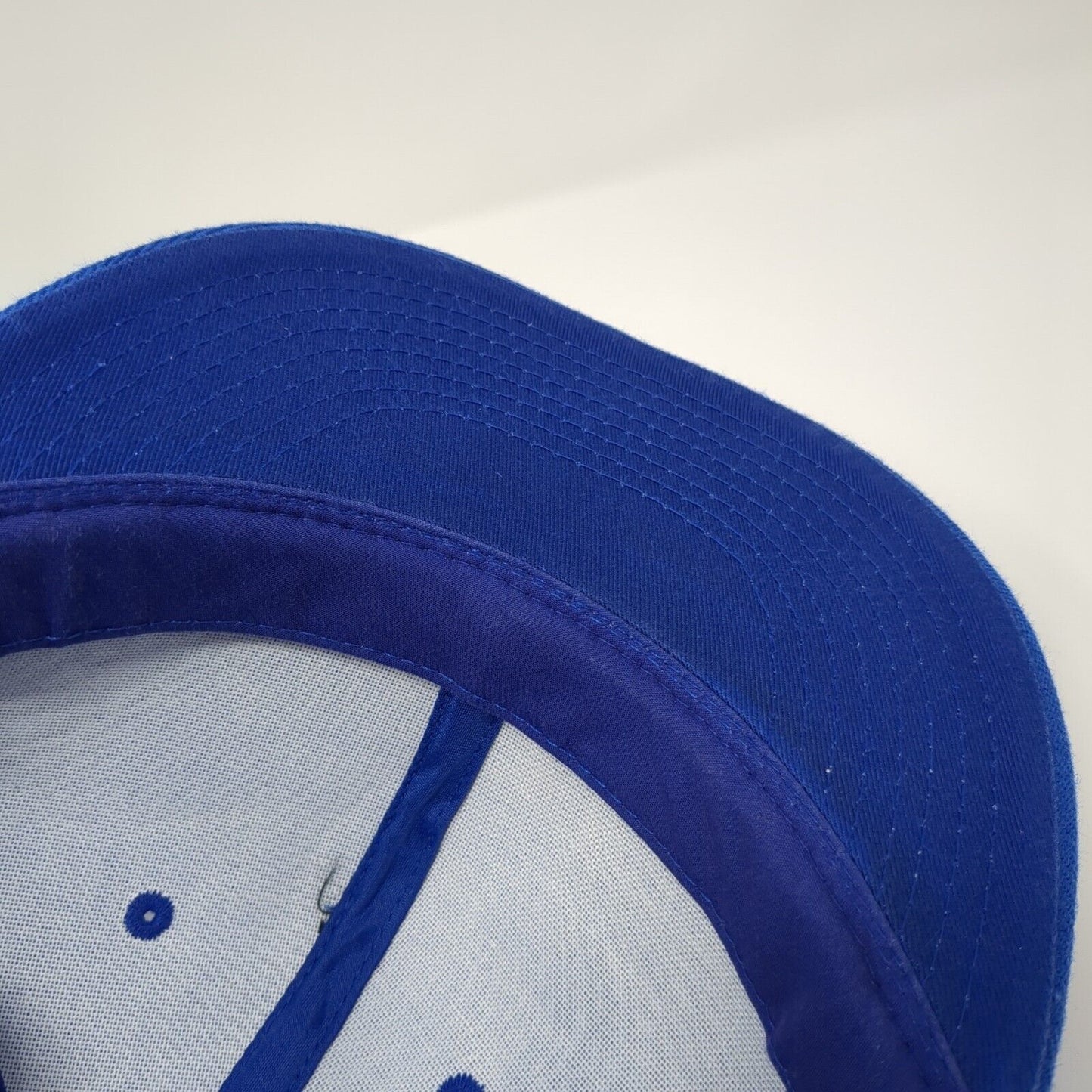 Leader Fitted Hat Blue 7 1/2 Solid 6 Panel Vent Holes Blank Outdoor