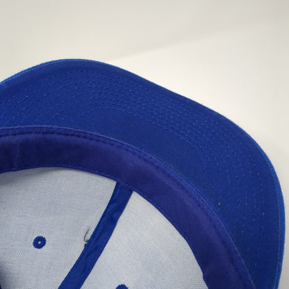 Leader Fitted Hat Blue 7 1/2 Solid 6 Panel Vent Holes Blank Outdoor