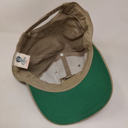 Nations Rent Snapback Hat Tan OSFA Embroidered Vent Holes Cobra Caps