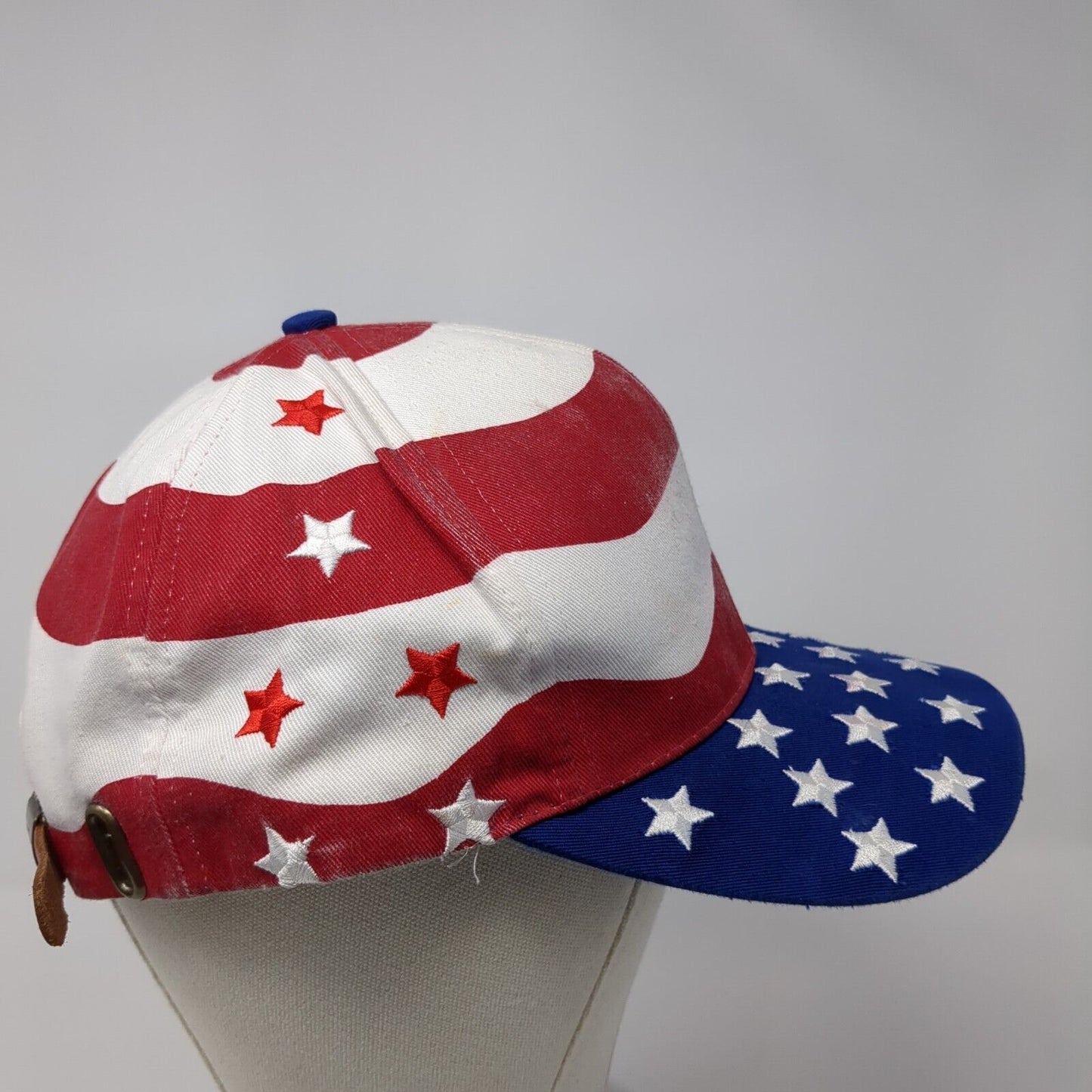 American Flag Stars & Stripes Slideback Hat Multicolor OS Adjustable Patriotic