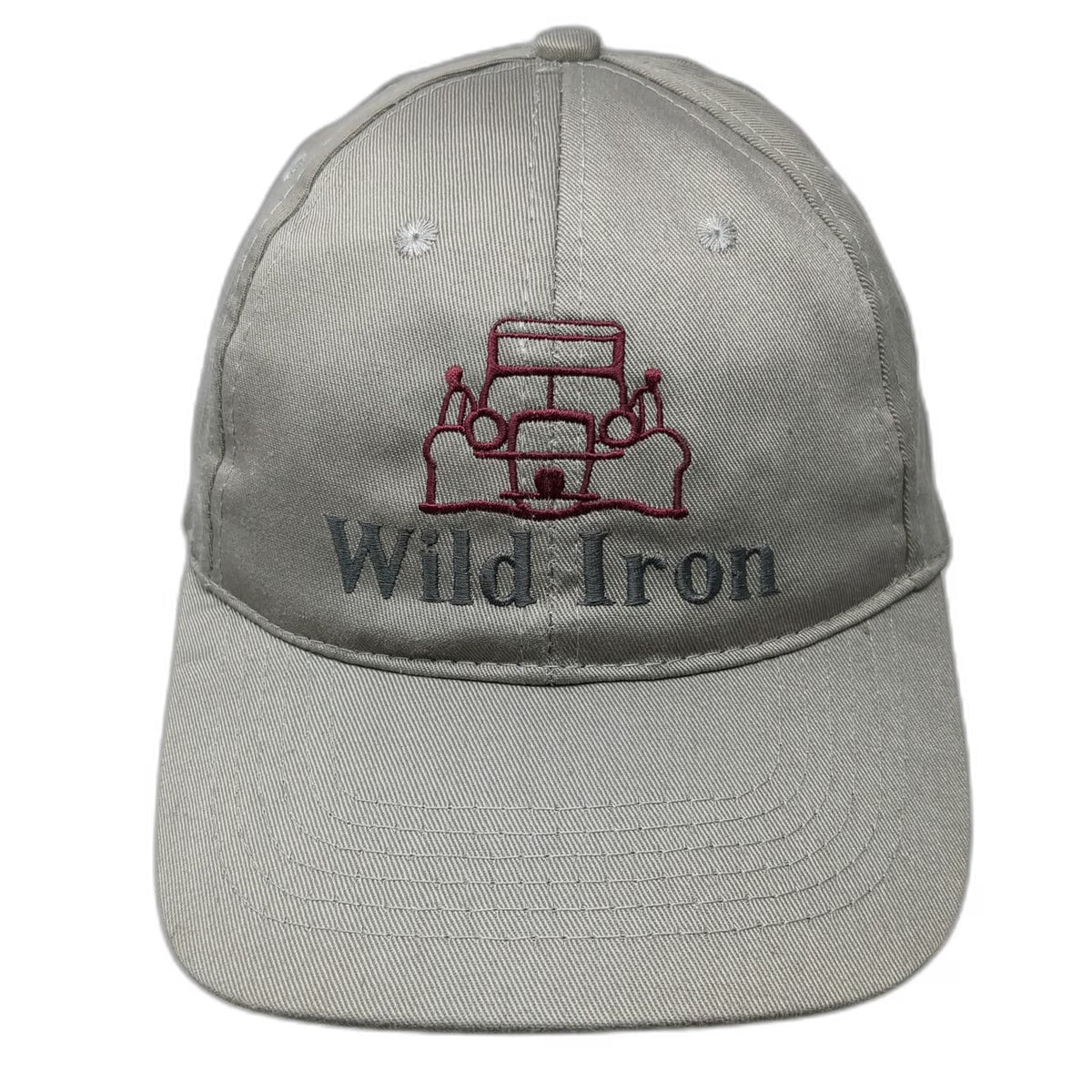 Wild Iron Antique Car Logo Gray Baseball Cap One Size Strapback Hat Adjustable