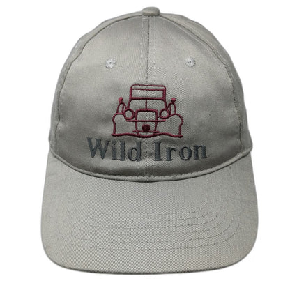 Wild Iron Antique Car Logo Gray Baseball Cap One Size Strapback Hat Adjustable