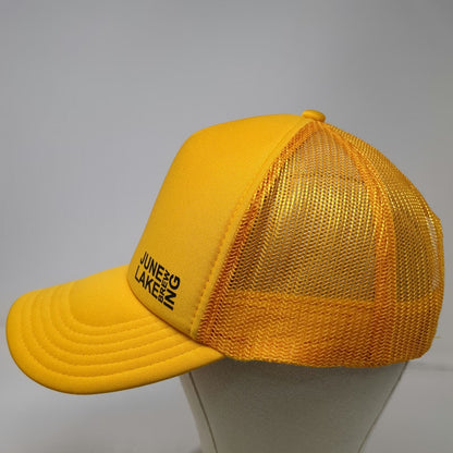 Otto Trucker Hat Yellow OSFM June Lake Brewing JLB Mesh Back Snapback Foam Front