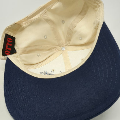 OTTO 5 Panel Beige Blue One Size Hd Muscle 20 Embroidered Snapback Hat Two Tone