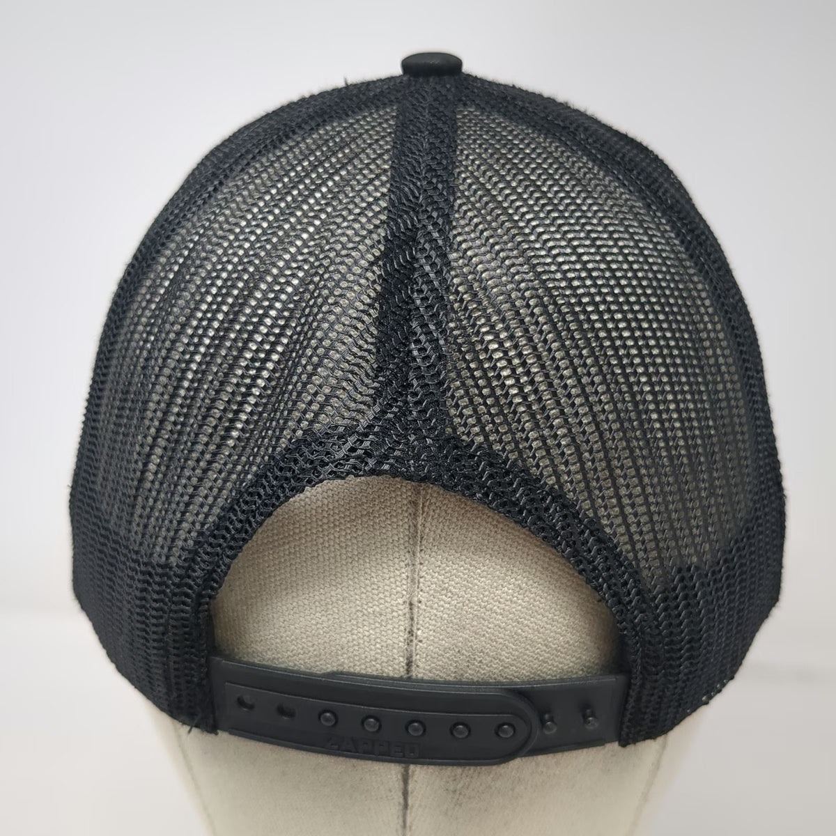 Zapped Trucker Hat Black Blue One Size Snapback Mesh Rope Sawtooth Network Logo