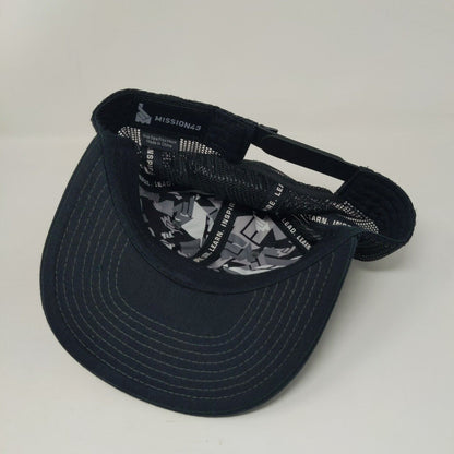 43 Inc Snapback Mesh Back Trucker Hat Black OSFM Adjustable Mission 43