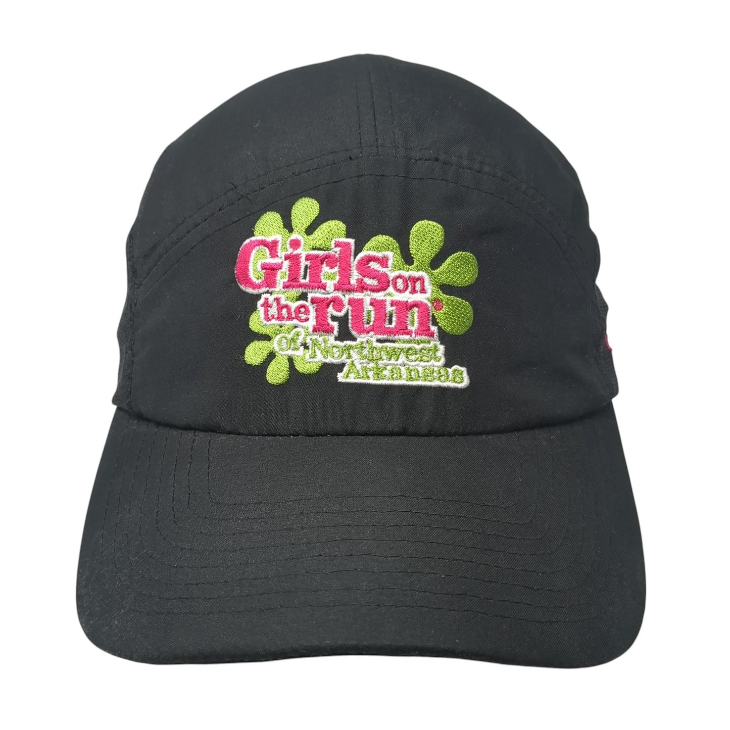 Girls On The Run Strapback 5 Panel Hat Black One Size Solid Adjustable