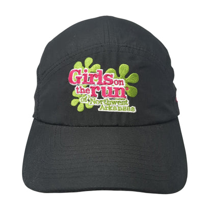 Girls On The Run Strapback 5 Panel Hat Black One Size Solid Adjustable