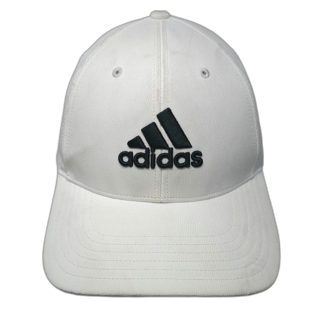Adidas Baseball Cap White One Size Embroidered Logo Strapback Performance Hat