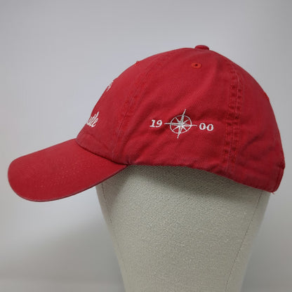 Red One Size Baseball Cap Hat 1000 Islands NY Boldt Castle Slideback Tourist