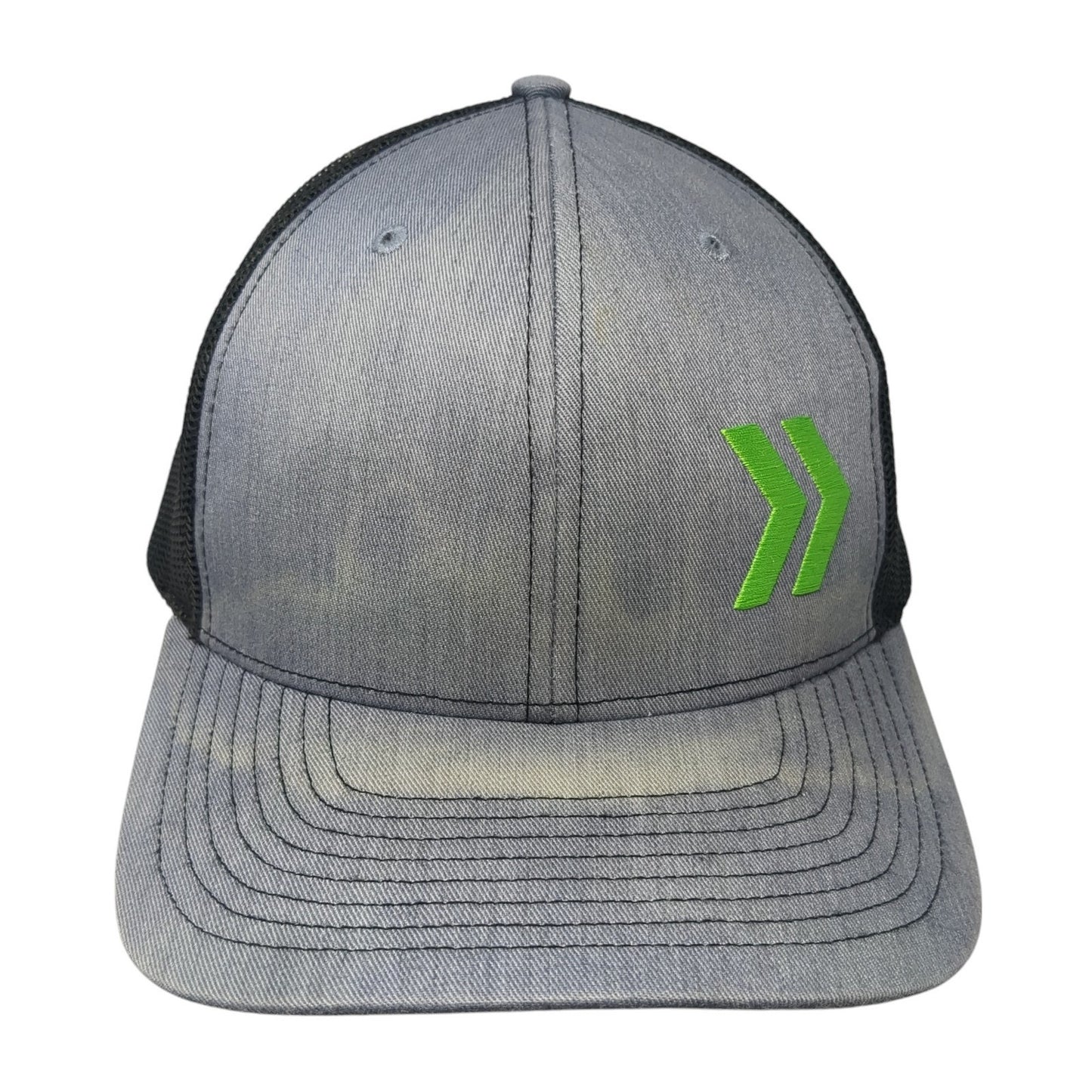 Get Moving Forward Logo Snapback Trucker Hat Gray One Size Colorblock