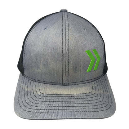 Get Moving Forward Logo Snapback Trucker Hat Gray One Size Colorblock