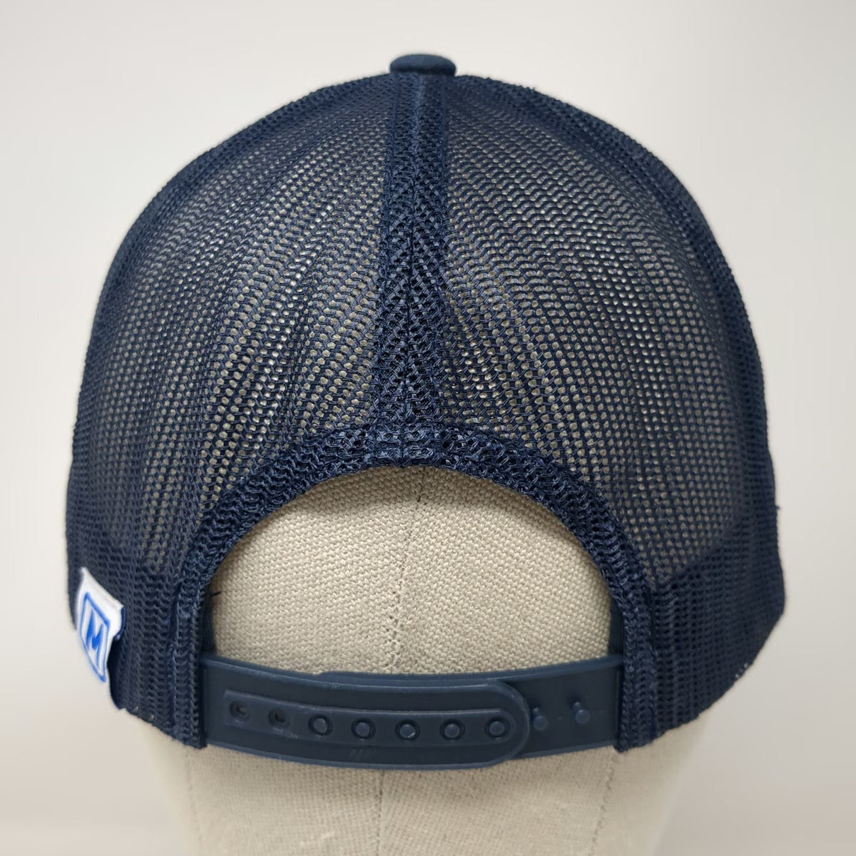 Yupoong Trucker Hat Blue One Size Mygrant Glass Co Patch Mesh Back Snapback