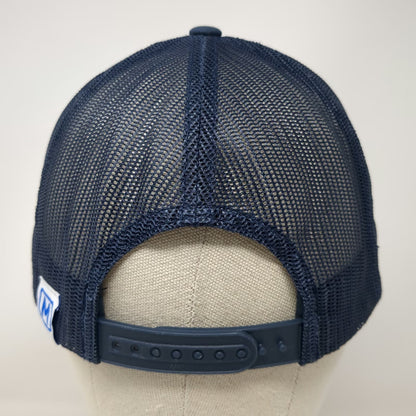 Yupoong Trucker Hat Blue One Size Mygrant Glass Co Patch Mesh Back Snapback