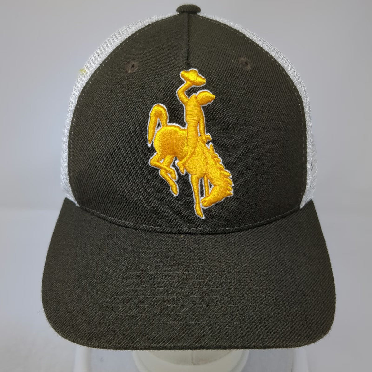 Wyoming Cowboys NCAA Zephyr Trucker Hat Brown White Yellow OSFM Snapback Mesh