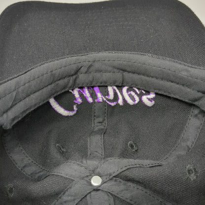 Curves Baseball Cap Black Purple One Size Slideback Fitness Gym Workout Hat
