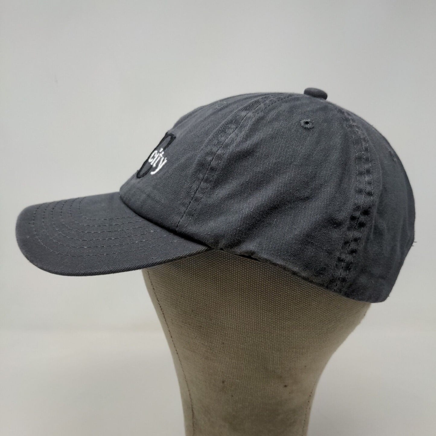 E by Elidan Men's Slideback Hat Gray Embroidered New York City Logo Cotton